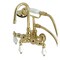 Kingston Brass CA9T2 3-3/8" Tub Wall Mount Clawfoot Tub Faucet with Hand Shower, Polished Brass CA9T2 - alternate 1